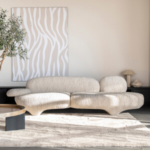 Eleonora Organische Bank 'Jayden' 265cm, kleur Beige