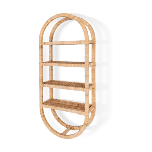 Jenna wandplank rattan - 33 x 13 cm