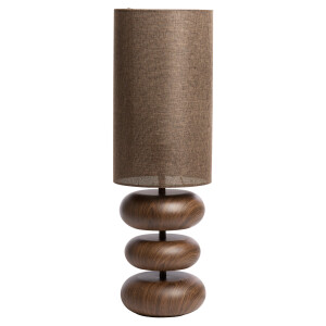 Light & Living Tafellamp 'Danialo' (incl. kap) 68cm, kleur Donkerbruin
