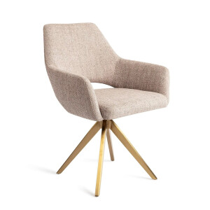 Jesper Home Eetkamerstoel 'Yanai' Turn Gold, kleur Biscuit Beach
