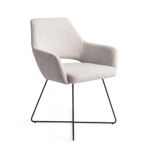 Jesper Home Eetkamerstoel 'Yanai' Cross Black, kleur Pigeon