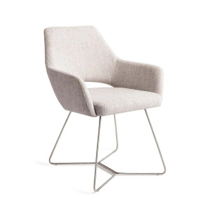 Jesper Home Eetkamerstoel 'Yanai' Beehive Steel, kleur Pigeon