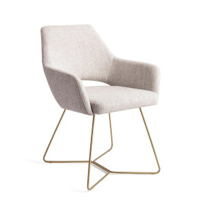 Jesper Home Eetkamerstoel 'Yanai' Beehive Gold, kleur Pigeon
