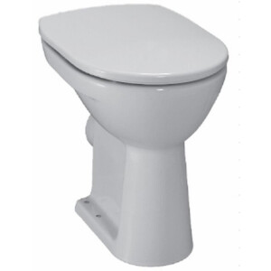 Jika Lyra plus - Staand toilet - verhoogd +6 - AO aansluiting - vlakspoel - keramiek - glans wit h8253870000001