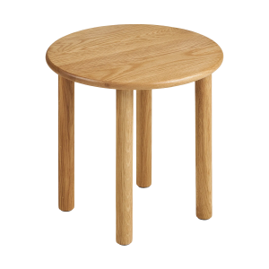 Joëlle ronde eikenhouten bijzettafel naturel - Ø 40 x 40 cm