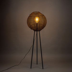 Dutchbone Vloerlamp 'Meezan' 142cm, kleur Zwart