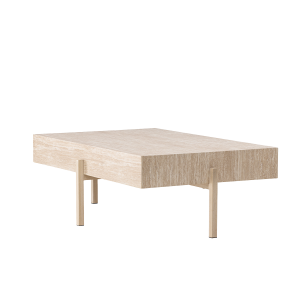 Josia houten salontafel beige - 162 x 82 cm