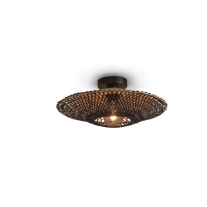 GOOD&MOJO Plafondlamp 'Kalimantan' Bamboe, 44cm, kleur Zwart/Naturel