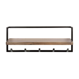 Kapstok Air Pure 5 haken Massief acacia bruin