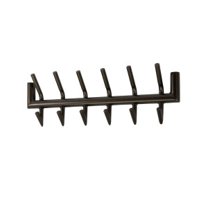 Kapstok Tubo 2x6 haken Drift brown