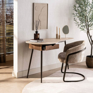 Kaptafel Travino 1 lade 127 cm Keramiek travertin