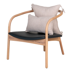 Kasper eikenhouten fauteuil naturel - met armleuningen