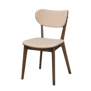 Kato eikenhouten eetkamerstoel donker eiken - met beige zitting