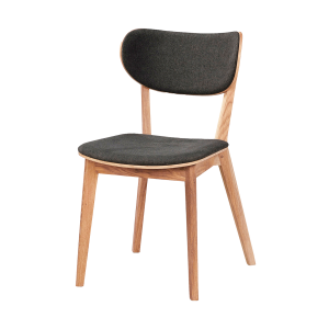 Kato eikenhouten eetkamerstoel naturel - met grijze zitting