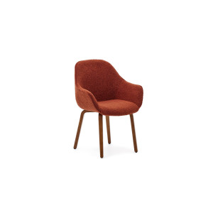 Kave Home Kave Home Stoelen Aleli oranje stof met armleuning,