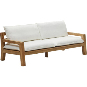 Kave Home Kave Home Tuinbanken Forcanera wit, buitenstof, 3-zits,