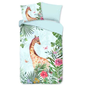 Kinderdekbedovertrek Katoen - 140x200 Cm Blauw & Meerkleurig - Natuur & Dieren - Good Morning - Dekbed-Discounter.nl