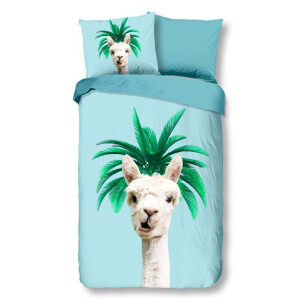 Kinderdekbedovertrek Katoen - 140x200 Cm Blauw & Meerkleurig - Natuur & Dieren - Good Morning - Dekbed-Discounter.nl