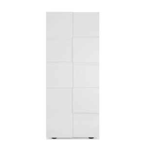 Kledingkast Dama 78x187 cm hoogglans wit