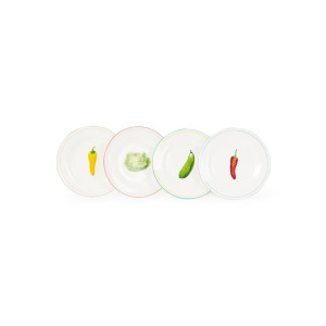 &Klevering Vegetable ontbijtbord 21 cm set van 4