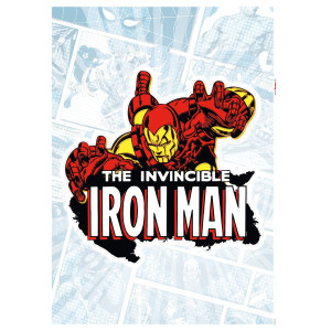 Komar Wandfolie Iron Man Comic Classic 50x70 cm (breedte x hoogte), zelfklevende wandtattoo (1 stuk)