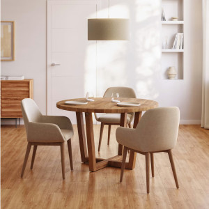 Kave Home Ronde Eettafel 'Nahla' Acaciahout, 120cm