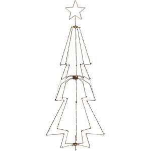 KONSTSMIDE Led-boom Metalen led-kerstboom met top-ster, 140 amberkleurige dioden (1 stuk)