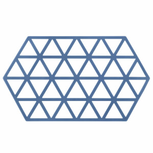 Krumble Pannenonderzetter - Hexagon lang - 14 x 24 cm - Blauw
