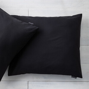 Kussensloop Percale Katoen: 2-PACK - Zwart - Presence - 60x70 Cm - Percale Katoen - Dekbed-Discounter.nl