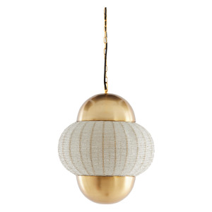 Light & Living Hanglamp 'Cetara' Kralen, 33cm, kleur Zilver/Brons