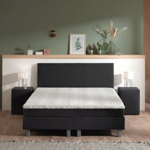 2-Persoons Boxspring Julia Relax - Zwart 140x210 cm - Pocketvering - Inclusief Topper - Dekbed-Discounter.nl