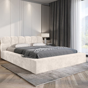 2-Persoons Opbergbed Houston - Beige 140x200 cm - Pocketvering - Inclusief Topper - Dekbed-Discounter.nl