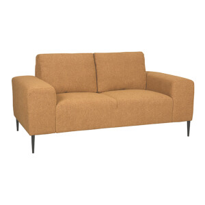 LABEL51 2-zits Bank 'Ferraro' Bouclé, kleur Okergeel
