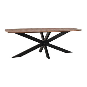 LABEL51 Deens Ovale Eettafel 'Zane' Espresso Mangohout, 190 x 100cm