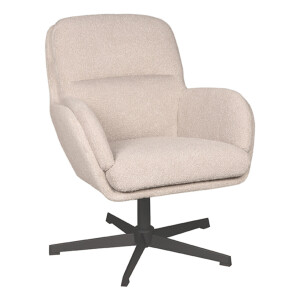LABEL51 Draaifauteuil 'Moss' Bouclé, kleur Naturel