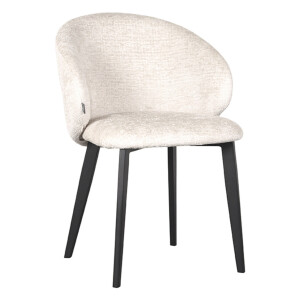 LABEL51 Eetkamerstoel 'Logan' Elegance stof, kleur Crème