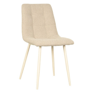 LABEL51 Eetkamerstoel 'Nino' Bouclé, kleur Zand