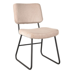LABEL51 Eetkamerstoel 'Noah' Rib, kleur Naturel