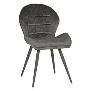 LABEL51 Eetkamerstoel 'Sil' Velvet, kleur Antraciet