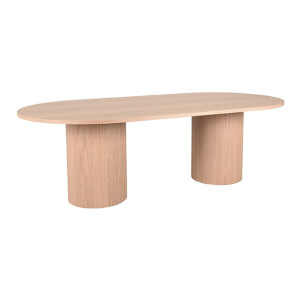 LABEL51 Ovale Eettafel 'Oliva' Naturel Eiken, 240 x 120cm