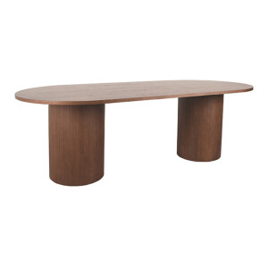 LABEL51 Ovale Eettafel 'Oliva' Walnoot Eiken, 240 x 120cm