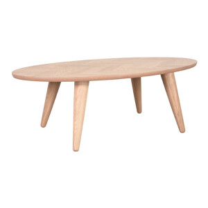 LABEL51 Ovale Salontafel 'Ines' Naturel Eiken, 120 x 70cm