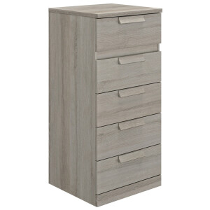 Ladekast Cyrus 102 cm hoog in grijs eiken