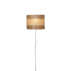 GOOD&MOJO Wandlamp 'Langkawi' Bamboe, 32cm, kleur Naturel/Bruin
