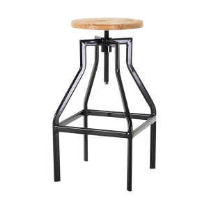 Hoge draaibare kruk zwart - in hoogte verstelbaar