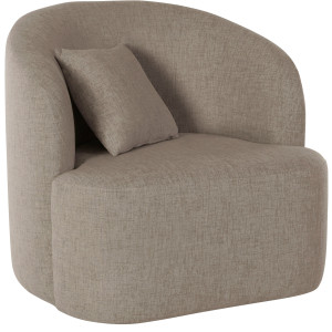 LeGer Home by Lena Gercke Draaibare fauteuil Dilara afgeronde rugleuning en front, in 3 stofkwaliteiten