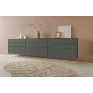 LeGer Home by Lena Gercke Dressoir Essentials Breedte: 335 cm, MDF gelakt, push-to-open-functie (3 stuks)