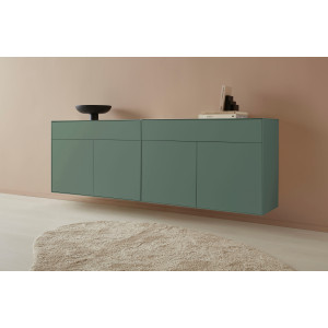 LeGer Home by Lena Gercke Dressoir Essentials Breedte: 224 cm, MDF gelakt, push-to-open-functie (2 stuks)