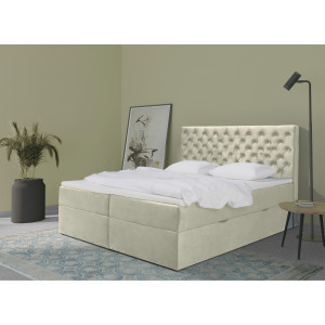 Leonique Gestoffeerd bed Gabin grote bergruimte, inclusief bedkist (4-delig)