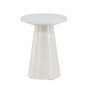 Lexi houten bijzettafel glanzend wit - Ø 35 cm